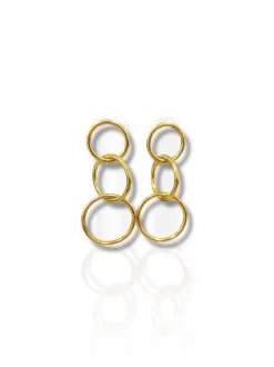 Pendientes aros entrelazados dorados