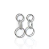 Pendientes aros entrelazados plateados