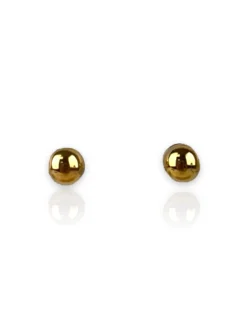 Pendientes bolita dorada