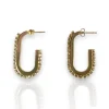 Pendientes brillantes dorados