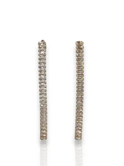 Pendientes caída brillantes dorado