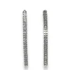 Pendientes caída brillantes plateado