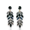 Pendientes cascada hebras gris