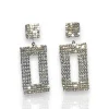 Pendientes cuadrado brillo