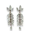 Pendientes hebras blancas