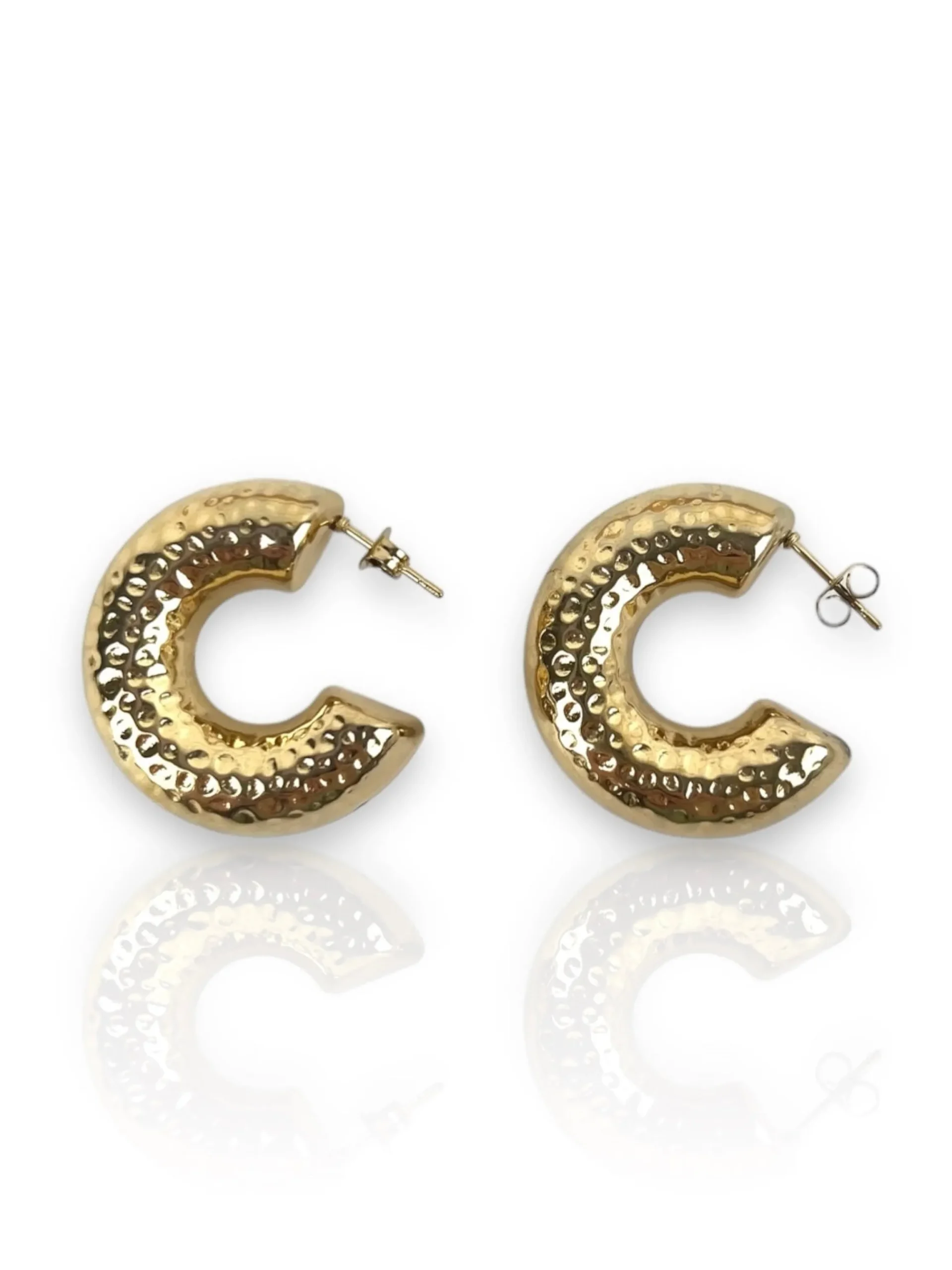 Pendientes media luna dorados
