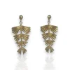 Pendientes palmera dorada