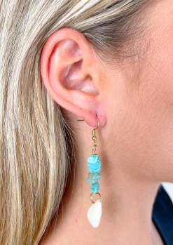 Pendientes piedras turquesas