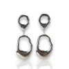 Pendientes plateados anillas