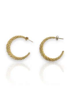 Pendientes semi aro dorado