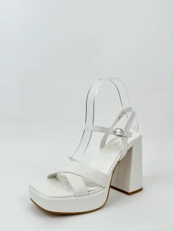 Sandalia plataforma cruzada blanco