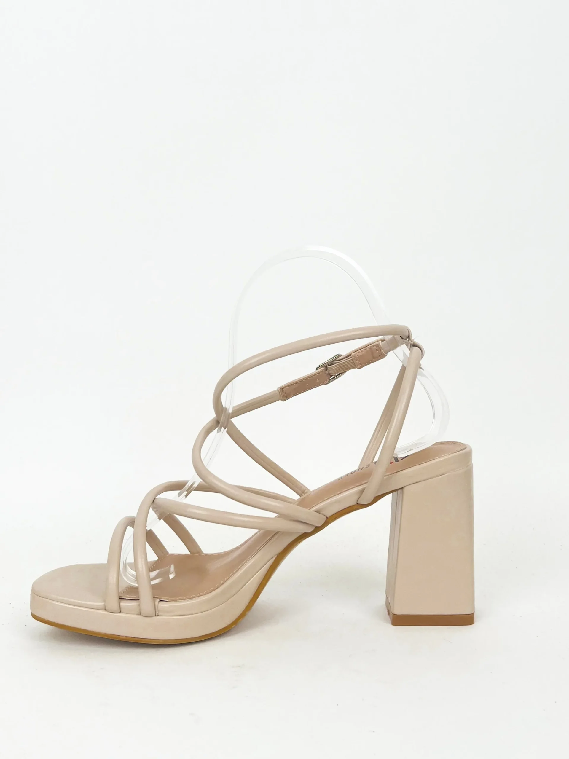 Sandalia plataforma entrelazado nude