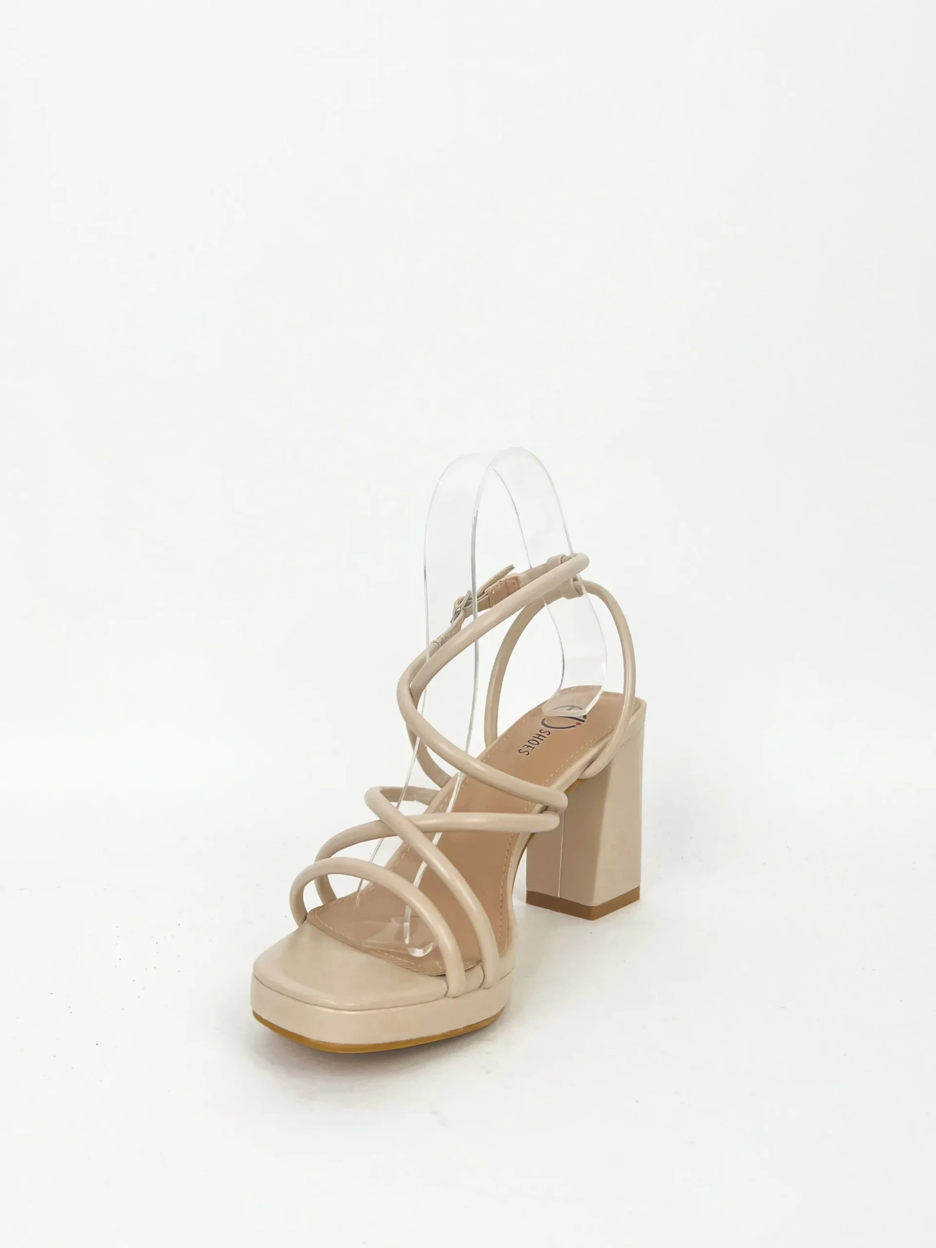 Sandalia plataforma entrelazado nude
