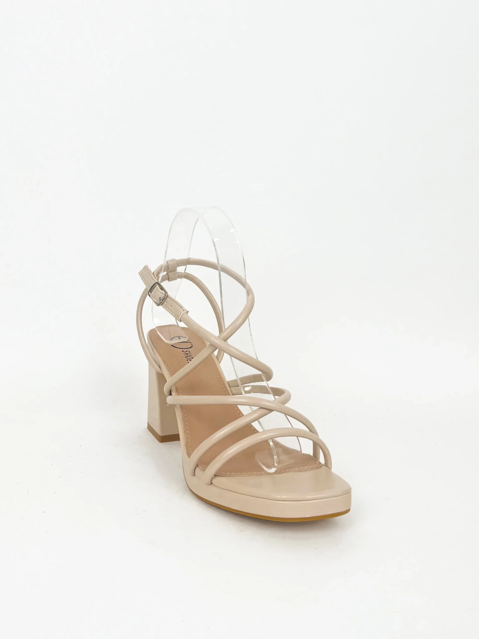 Sandalia plataforma entrelazado nude