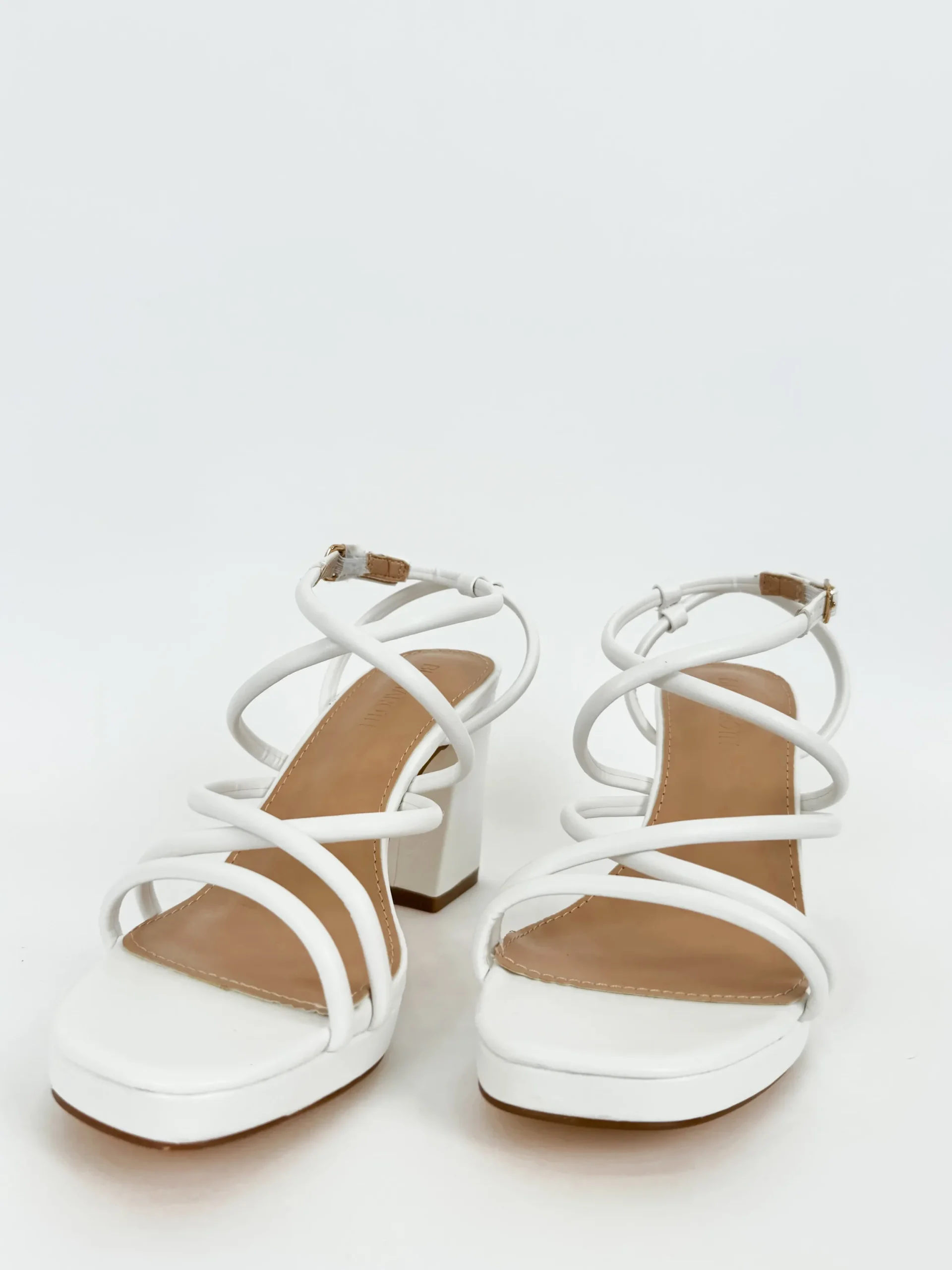 Sandalia plataforma entrelazado blanco