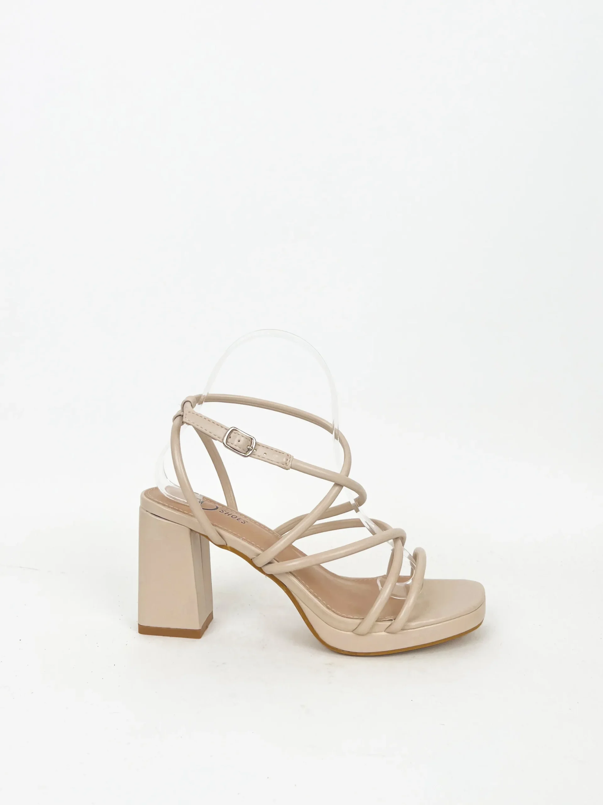 Sandalia plataforma entrelazado nude