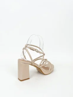 Sandalia plataforma entrelazado nude