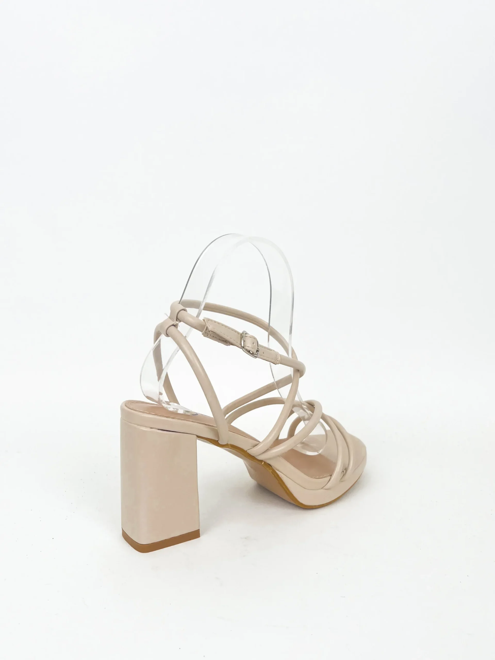 Sandalia plataforma entrelazado nude