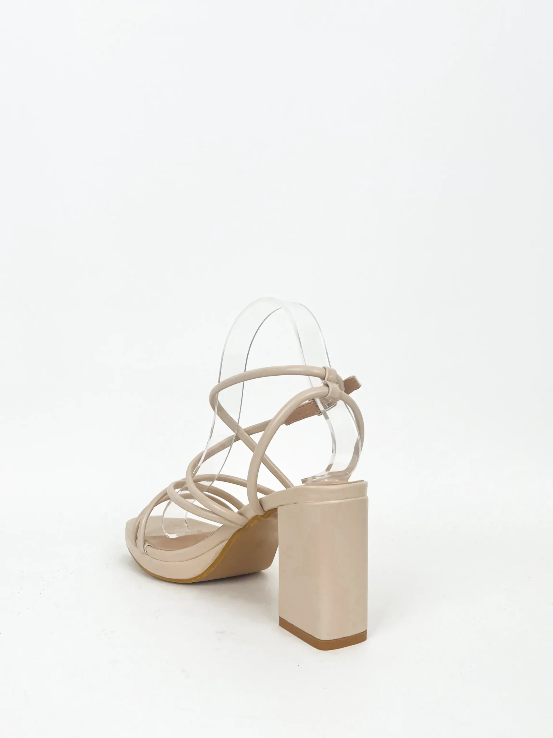 Sandalia plataforma entrelazado nude