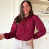 Sudadera Sorellas capucha burdeos