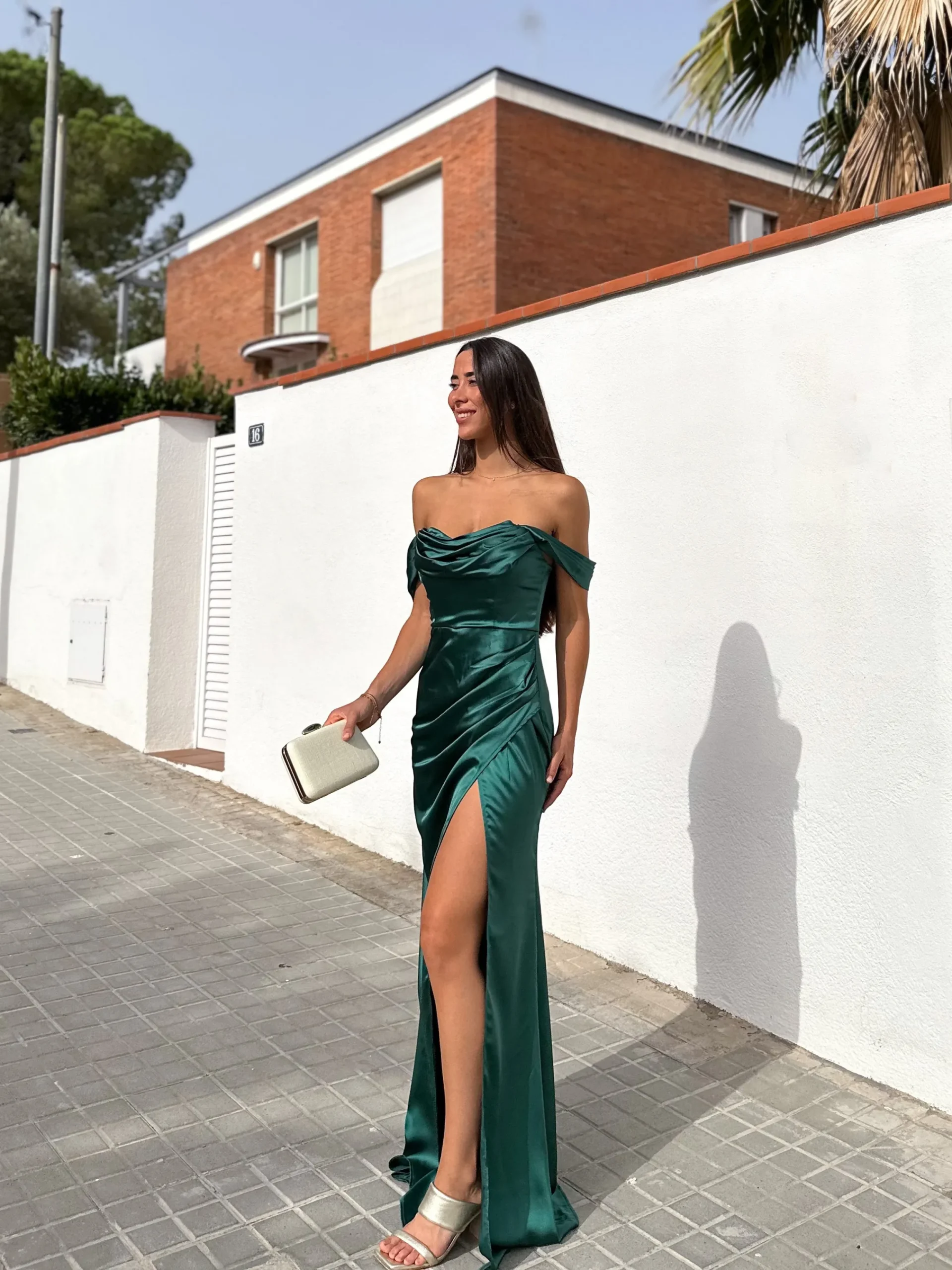 Vestido corse manguitos botella