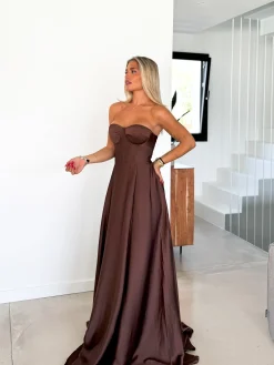 Vestido corse palabra chocolate
