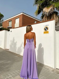 Vestido corse palabra lila
