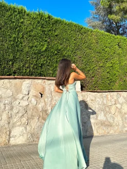 Vestido corse palabra menta