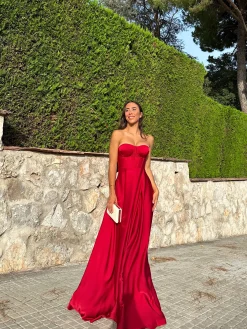 Vestido corse palabra vino