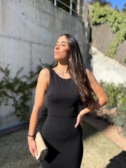 Vestido largo sirena negro