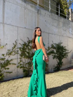 Vestido largo sirena verde