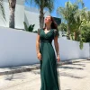 Vestido tulle manga botella