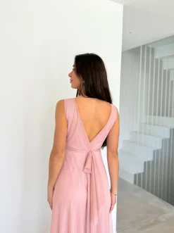Vestido tulle pico rosa